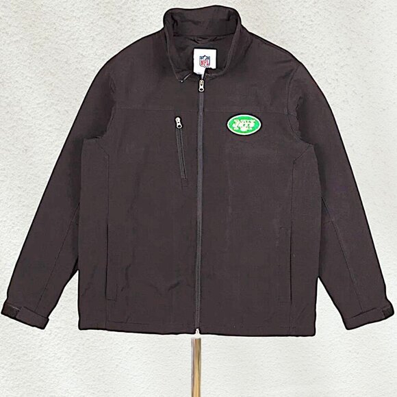 NFL New York Jets Performance Jacket Black Size Medium - Picture 1 of 14
